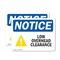 Signmission Low Overhead Clearance Sign With Symbol, 5 in W x Rectangle, Vinyl Decal OS-2PACK-NS-D-35-L-14066 - alternate 1